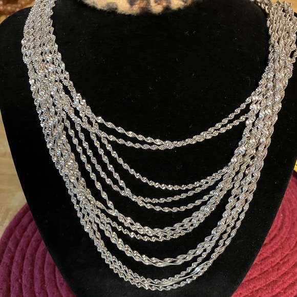 🌸WHBM Sparkle Multi Chain Necklace - Picture 1 of 4